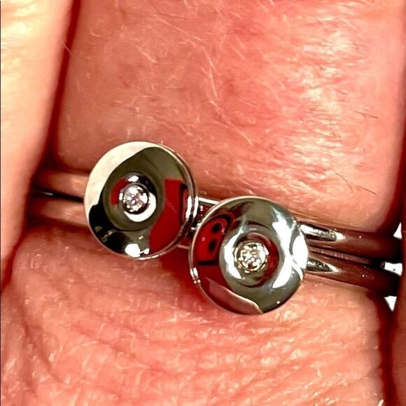 CALVIN KLEIN WOMEN’S 2 PRECIOUS RINGS SILVER - Picture 6 of 11